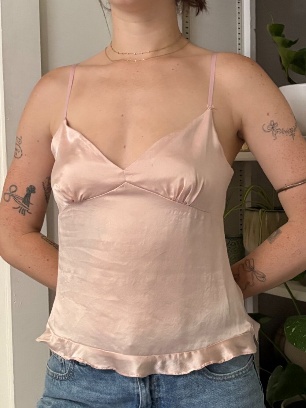 Vintage Y2K Silk Babydoll Slip Tank - 9/10